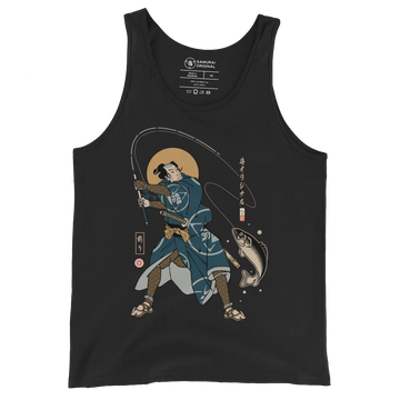 Samurai Fishing 4 Ukiyo-e Men's Tank Top