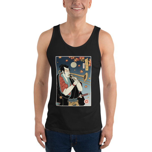 Trombone Samurai Music Ukiyo-e Men's Tank Top