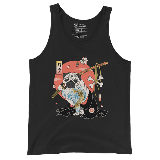 Samurai Pug Dog Ukiyo-e Men's Tank Top