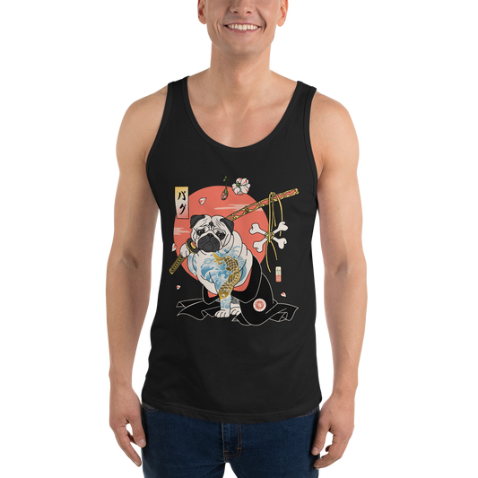 Samurai Pug Dog Ukiyo-e Men's Tank Top