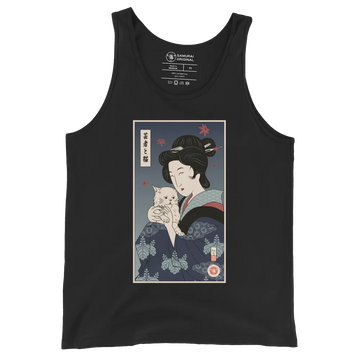 Geisha & Cat Ukiyo-e Men's Tank Top