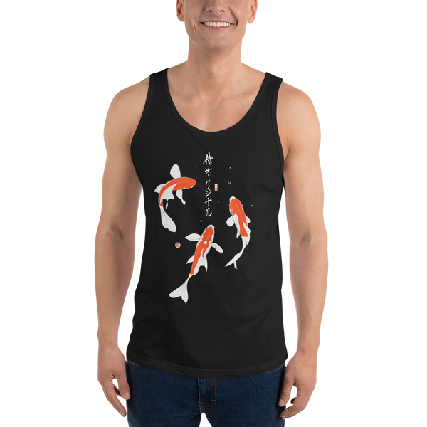 Koi Fish Japanese Ukiyo-e Men's Tank Top 2