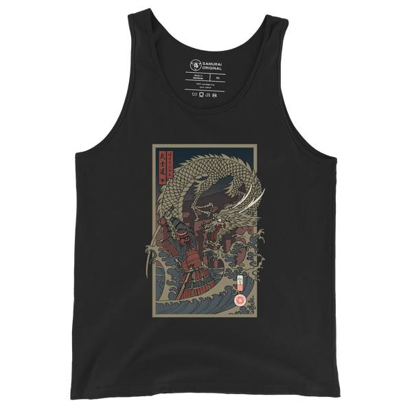 Samurai vs Dragon Warrior Ukiyo-e Men's Tank Top