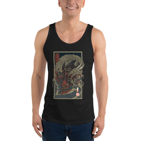 Samurai vs Dragon Warrior Ukiyo-e Men's Tank Top