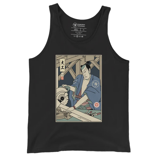 Samurai Carpenter Wood Artisan Ukiyo-e Men's Tank Top