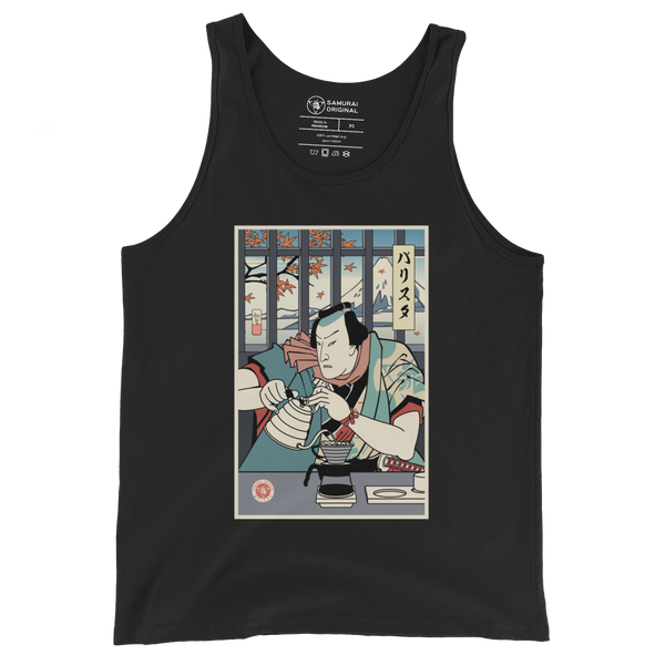 Samurai Barista Coffee Ukiyo-e Men's Tank Top