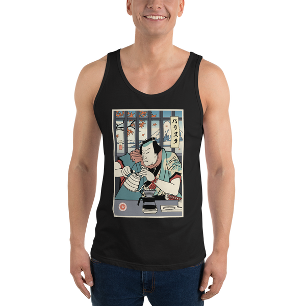 Samurai Barista Coffee Ukiyo-e Men's Tank Top