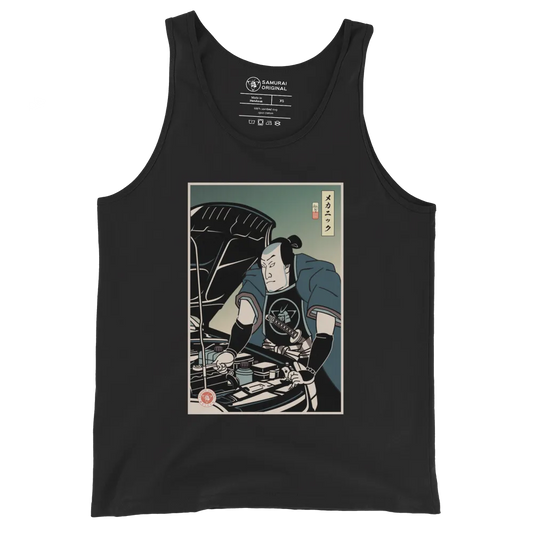 Samurai Mechanic Car Garage Ukiyo-e Men's Tank Top