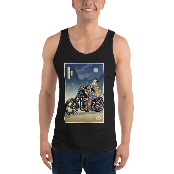 Samurai Chopper Motorcycle Ukiyo-e Unisex Tank Top