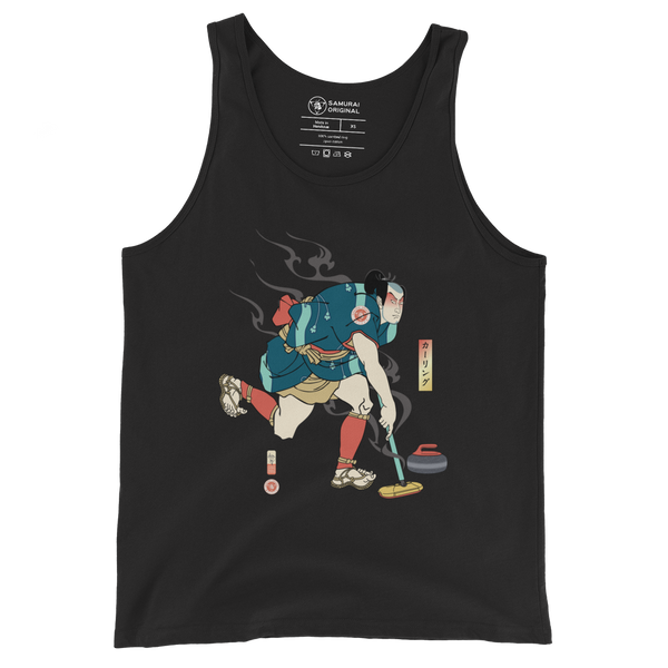 Samurai Play Curling Ukiyo-e Men's Tank Top