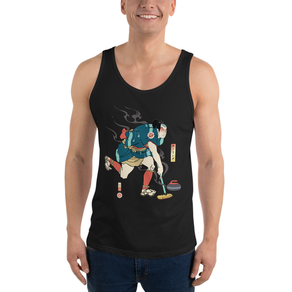 Samurai Play Curling Ukiyo-e Men's Tank Top