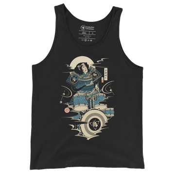 Samurai Drummer 6 Percussion Music Ukiyo-e Men's Tank Top