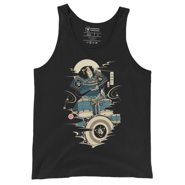 Samurai Drummer 6 Percussion Music Ukiyo-e Men's Tank Top