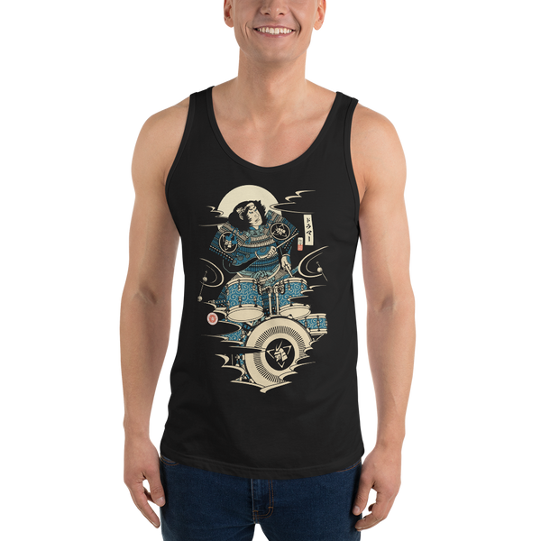 Samurai Drummer 6 Percussion Music Ukiyo-e Men's Tank Top