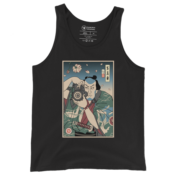 Samurai Photographer 5 Camera Ukiyo-e Men's Tank Top