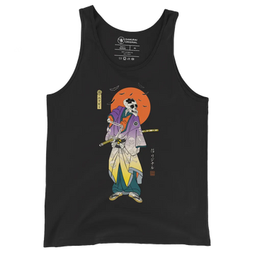 Halloween Samurai Skeleton Japanese Ukiyo-e Men's Tank Top