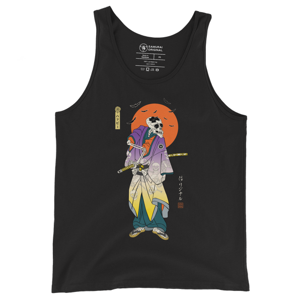 Halloween Samurai Skeleton Japanese Ukiyo-e Men's Tank Top