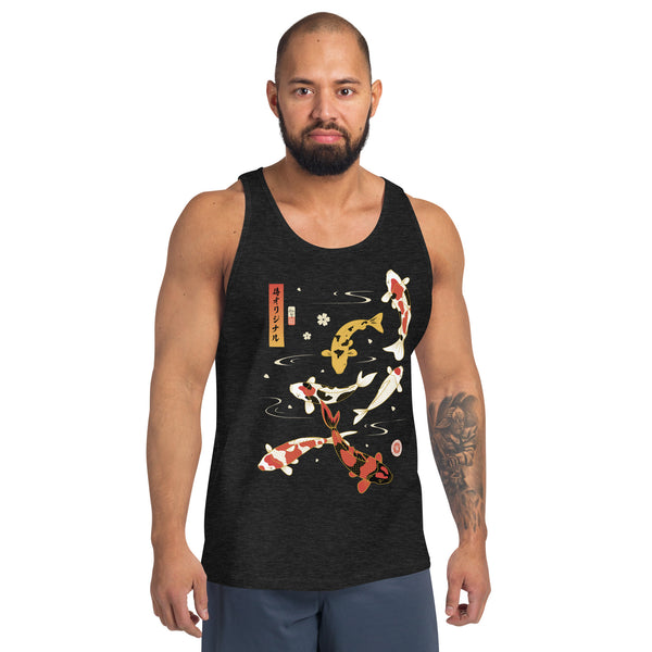 Koi Fish Japanese Ukiyo-e Men's Tank Top