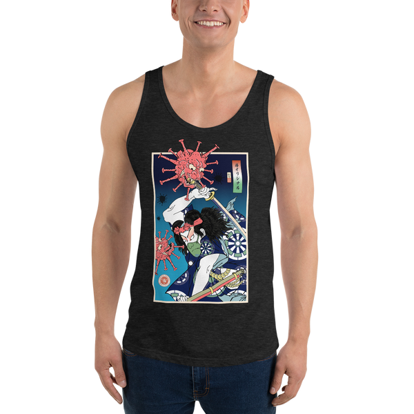 Samurai vs Virus Demon 2 Ukiyo-e Men's Tank Top