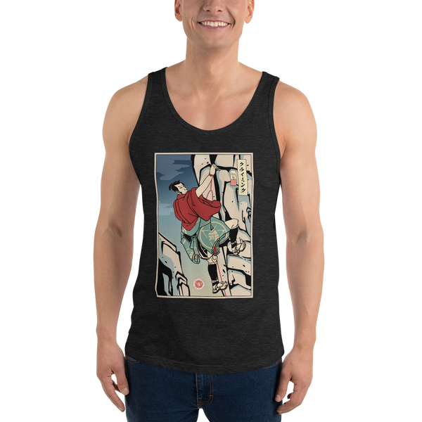 Samurai Rock Climbing Extreme Sport Ukiyo-e Men's Tank Top