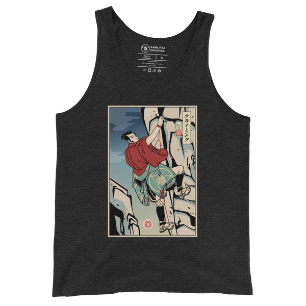 Samurai Rock Climbing Extreme Sport Ukiyo-e Men's Tank Top