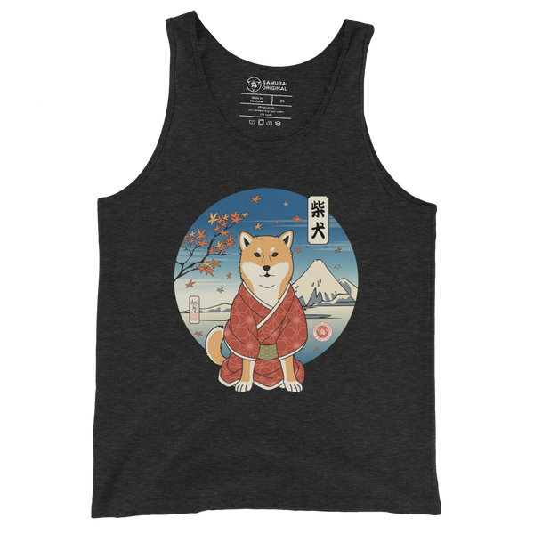 Dog Shiba Inu Samurai Ukiyo-e Funny Men's Tank Top