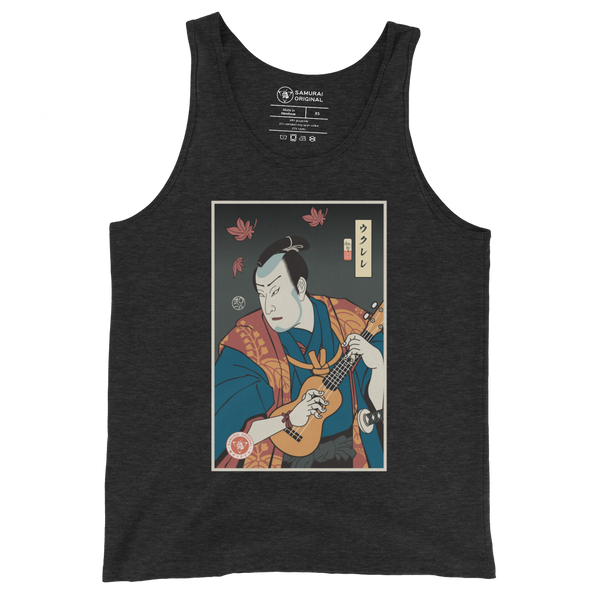 Samurai Ukulele String Instrument Ukiyo-e Men's Tank Top