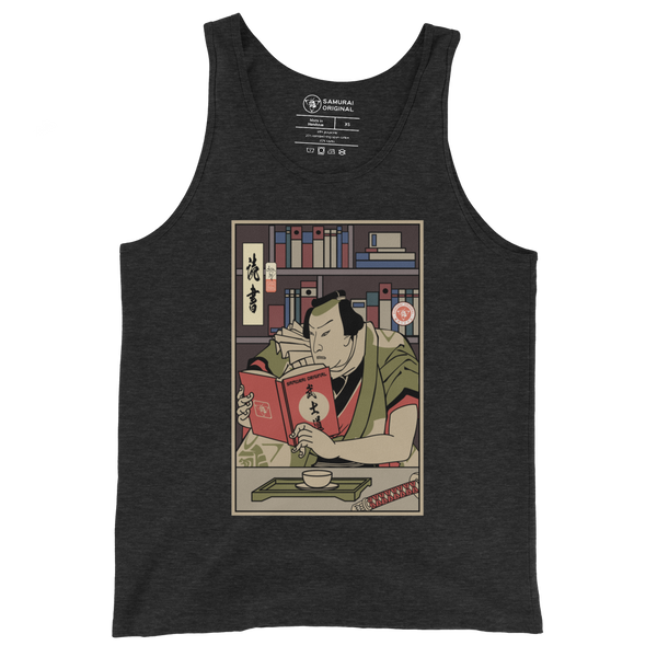 Samurai Reading Books Library Ukiyo-e Men's Tank Top