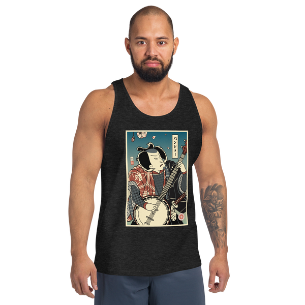 Samurai Banjo Player Music Ukiyo-e Men's Tank Top