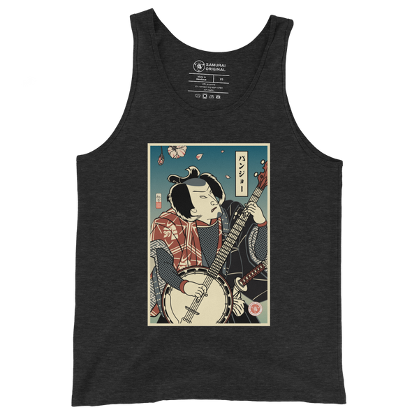 Samurai Banjo Player Music Ukiyo-e Men's Tank Top