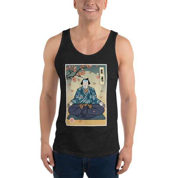 Samurai Meditation Yoga Japanese Ukiyo-e Men's Tank Top