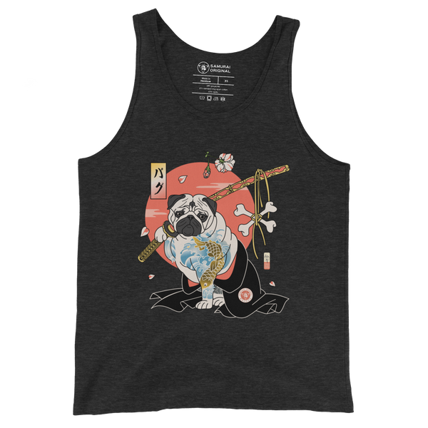 Samurai Pug Dog Ukiyo-e Men's Tank Top