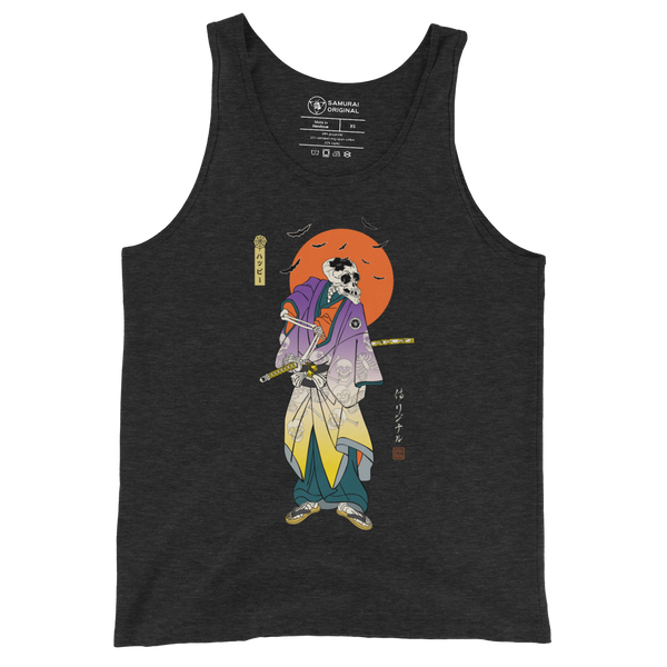 Halloween Samurai Skeleton Japanese Ukiyo-e Men's Tank Top