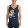 Cat Playing Guitar Funny Japanese Ukiyo-e Unisex Tank Top -