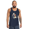 Cat Reading Book Japanese Ukiyo-e Men's Tank Top