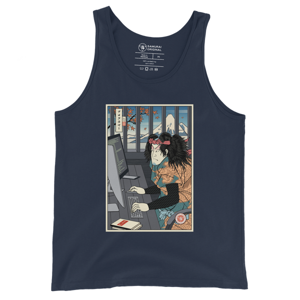 Samurai Programmer 3 Computer Science Ukiyo-e Men's Tank Top