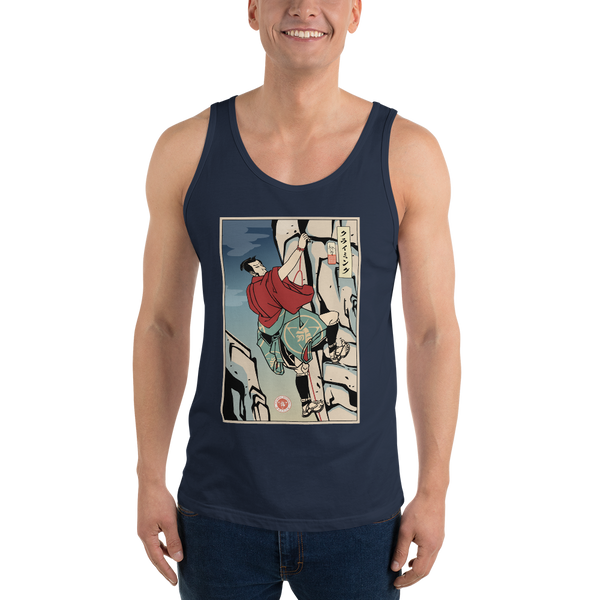 Samurai Rock Climbing Extreme Sport Ukiyo-e Men's Tank Top