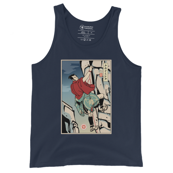 Samurai Rock Climbing Extreme Sport Ukiyo-e Men's Tank Top