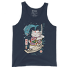 Samurai Cat Love Fish 2 Ukiyo-e Funny Men's Tank Top