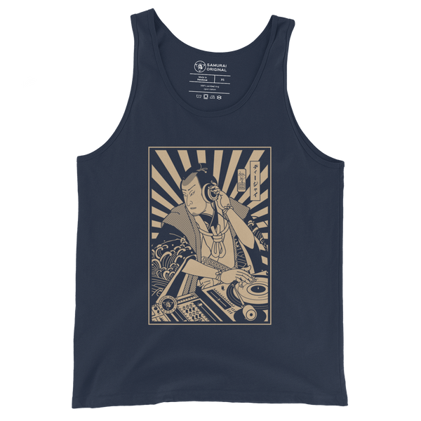 Samurai DJ 3 Turntable Music Ukiyo-e Men's Tank Top