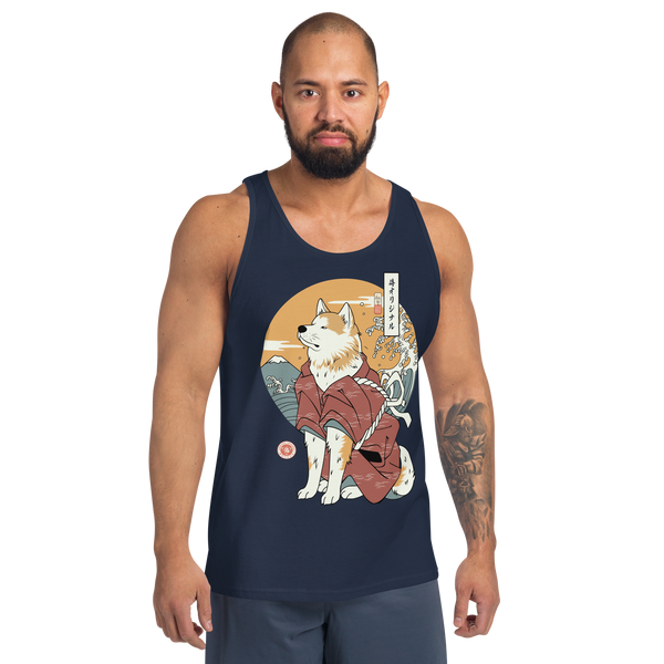 Samurai Dog Akita Best Friend Ukiyo-e Men's Tank Top