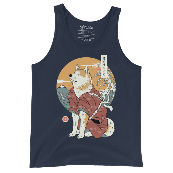 Samurai Dog Akita Best Friend Ukiyo-e Men's Tank Top