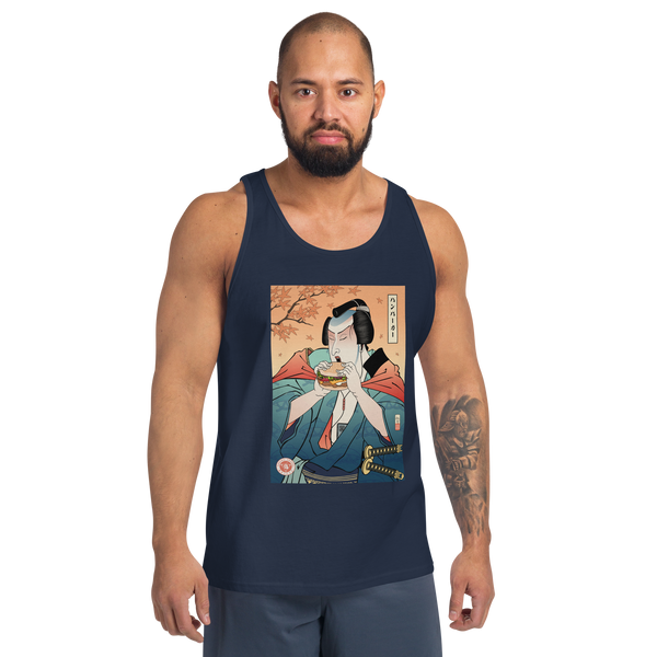 Samurai & Burger Fast Food Ukiyo-e Men's Tank Top