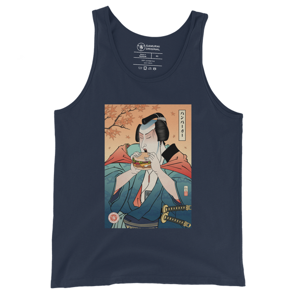 Samurai & Burger Fast Food Ukiyo-e Men's Tank Top