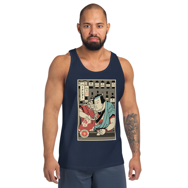 Samurai Bartender Wine Ukiyo-e Unisex Tank Top