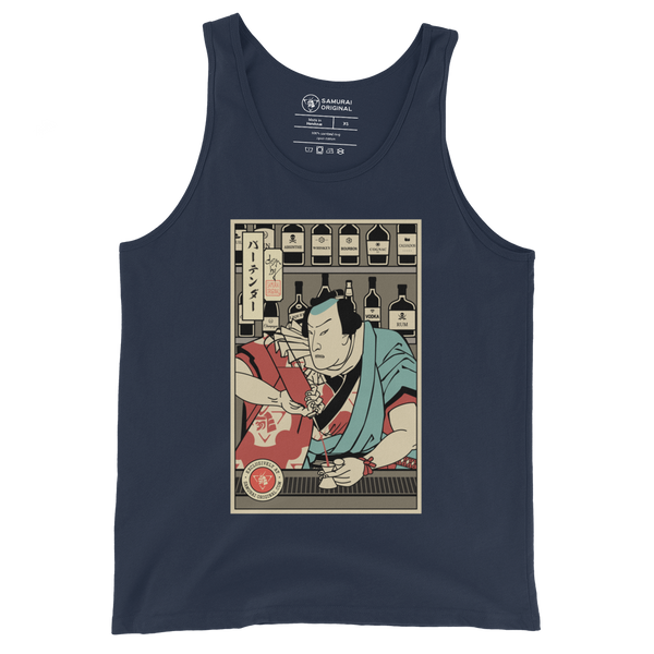 Samurai Bartender Wine Ukiyo-e Unisex Tank Top