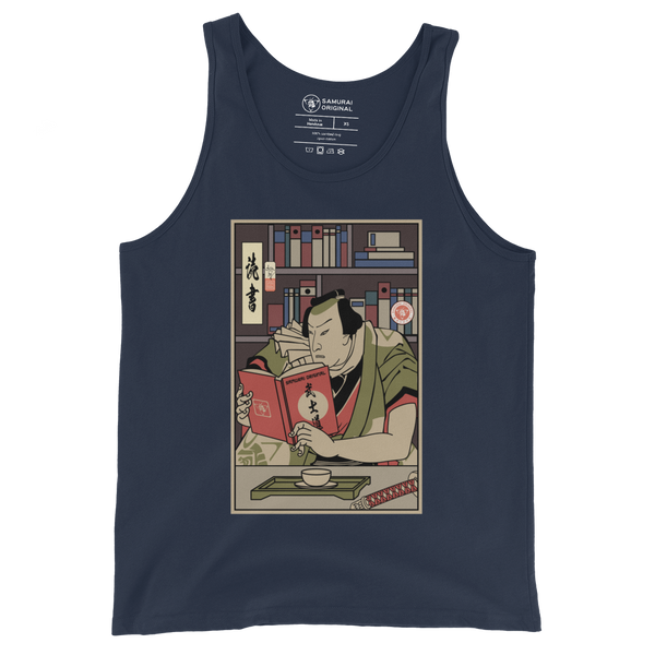 Samurai Reading Books Library Ukiyo-e Men's Tank Top