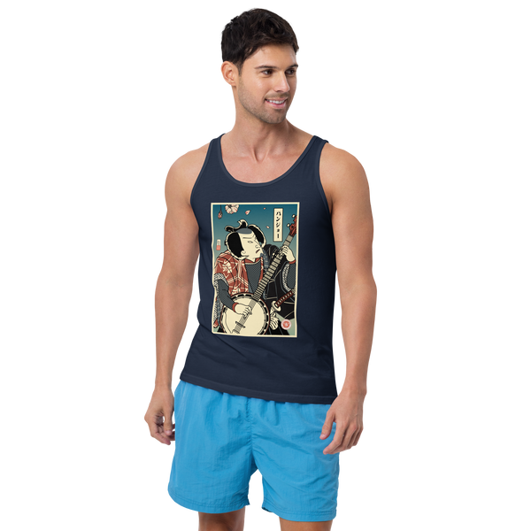 Samurai Banjo Player Music Ukiyo-e Men's Tank Top