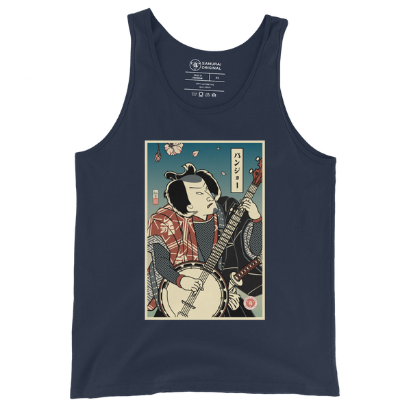 Samurai Banjo Player Music Ukiyo-e Men's Tank Top