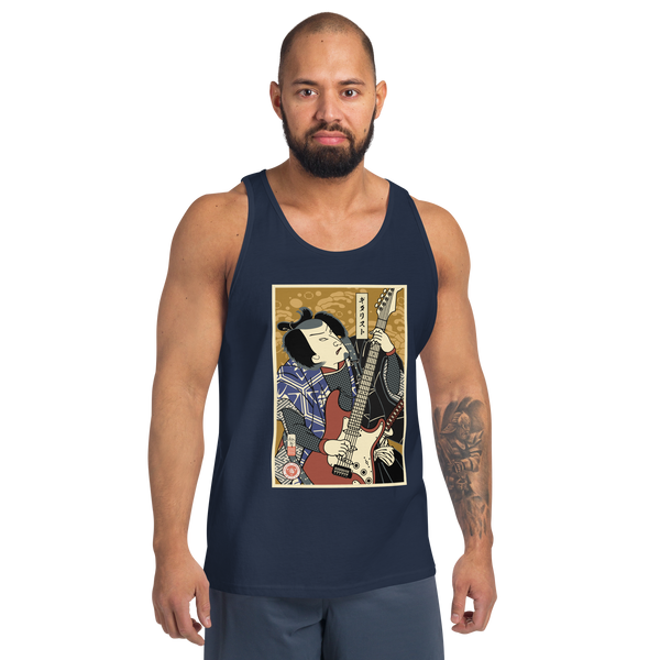 Samurai Electric Guitar Guitarist Music Ukiyo-e Men's Tank Top